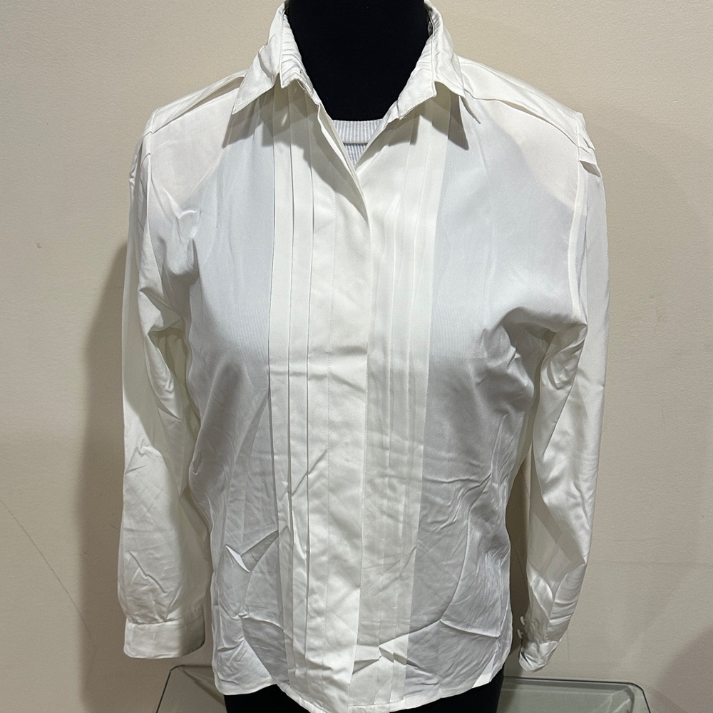 Elegant White Women's Dress Shirt
